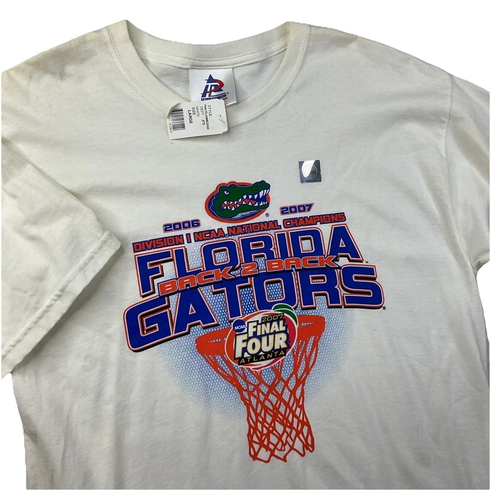 Florida Gators Shirt Mens Sz L NCAA Basketball Final Four Y2K Tri Lake Vintage